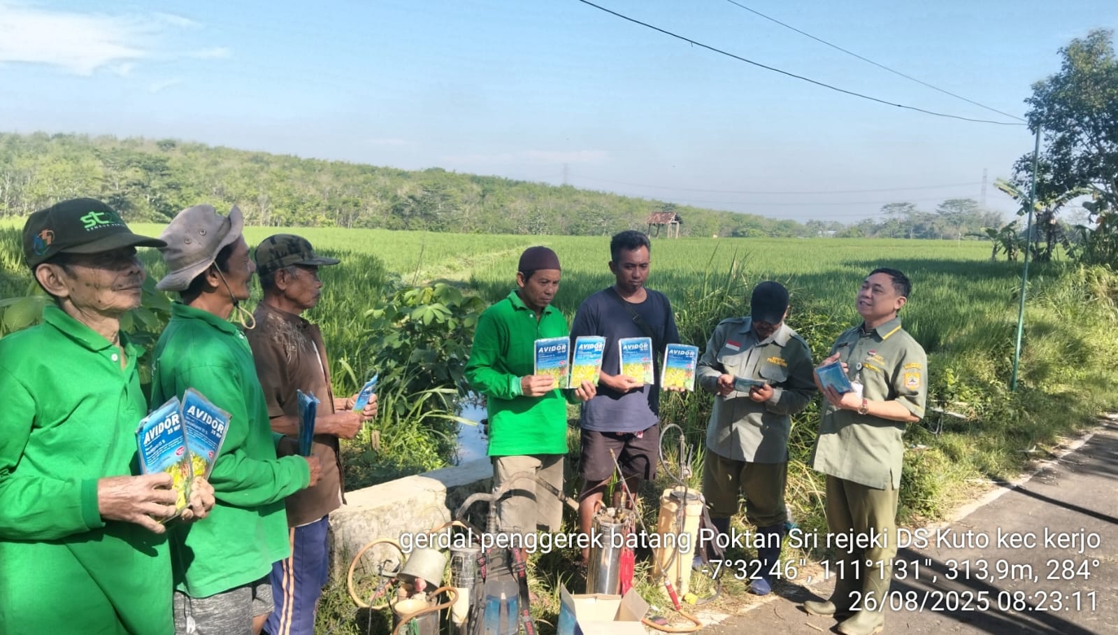 Pelaksanaan Gerakan Pengendalian OPT di Desa Kuto Kecamatan Kerjo Tanggal 26 Agustus 2025
